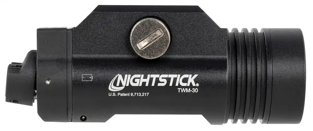 Nightstick TWM-30 For Handgun 1200 Lumens Output White LED Light 194 Meters Beam 3 Cross-Rail Inserts/2 Cross-Rail Mounting Screws/Allen Wrench/Batteries Mount Black Anodized Hardcoat Aluminum