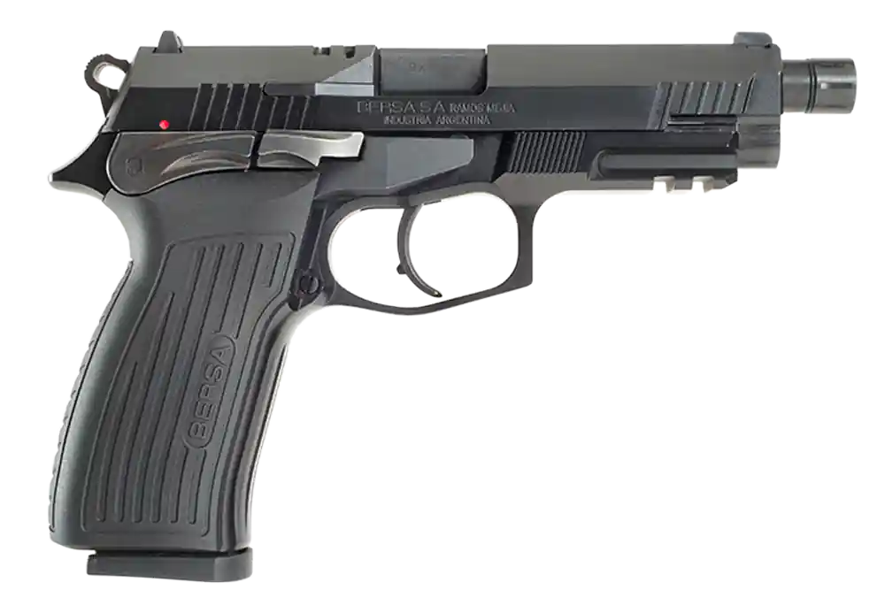 BERSA TPR9MX 9MM 4.96" 17+1 DA/SA Aluminum Frame Steel Slide Threaded Barrel Ambi Controls Black TPR9MX