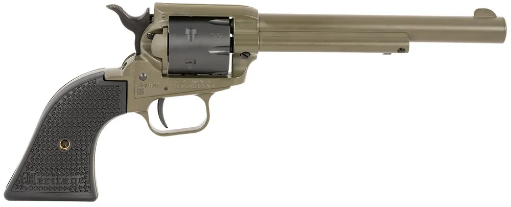 Heritage Mfg Rough Rider 22 LR 6 Shot, 6.50" OD Green Cerakote Steel Barrel, OD Green Cerakote w/Black Controls Zinc Alloy Frame