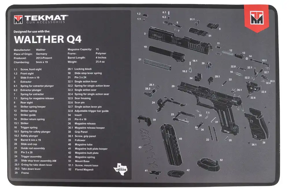 TekMat Walther Q4 SF Cleaning Mat 17 x 11""