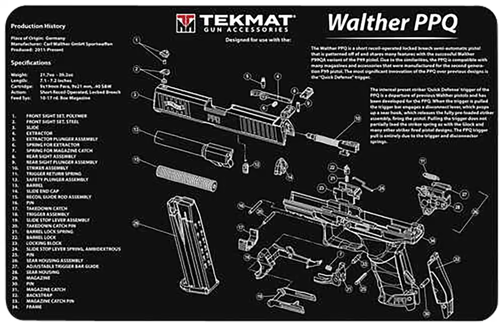 TekMat Walther Q5 SF Cleaning Mat 17 x 11""