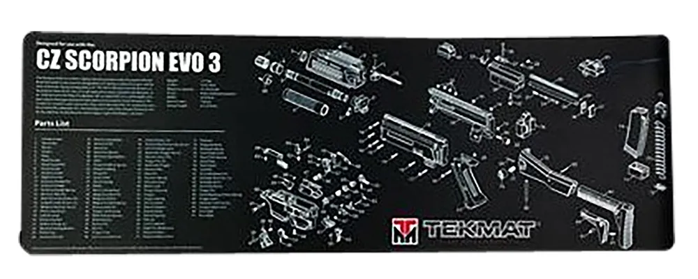 TekMat CZ Scorpion EVO 3 Cleaning Mat 36 x 12" CZ Scorpion EVO 3 Parts Diagram Illustration"