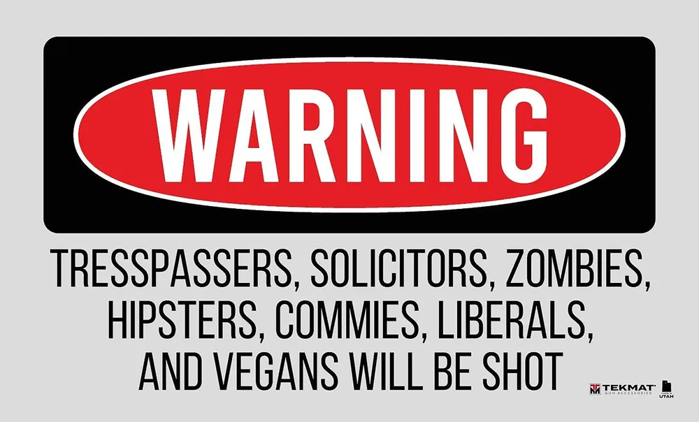 TekMat Trespassers Will Be Shot Door/Work Mat