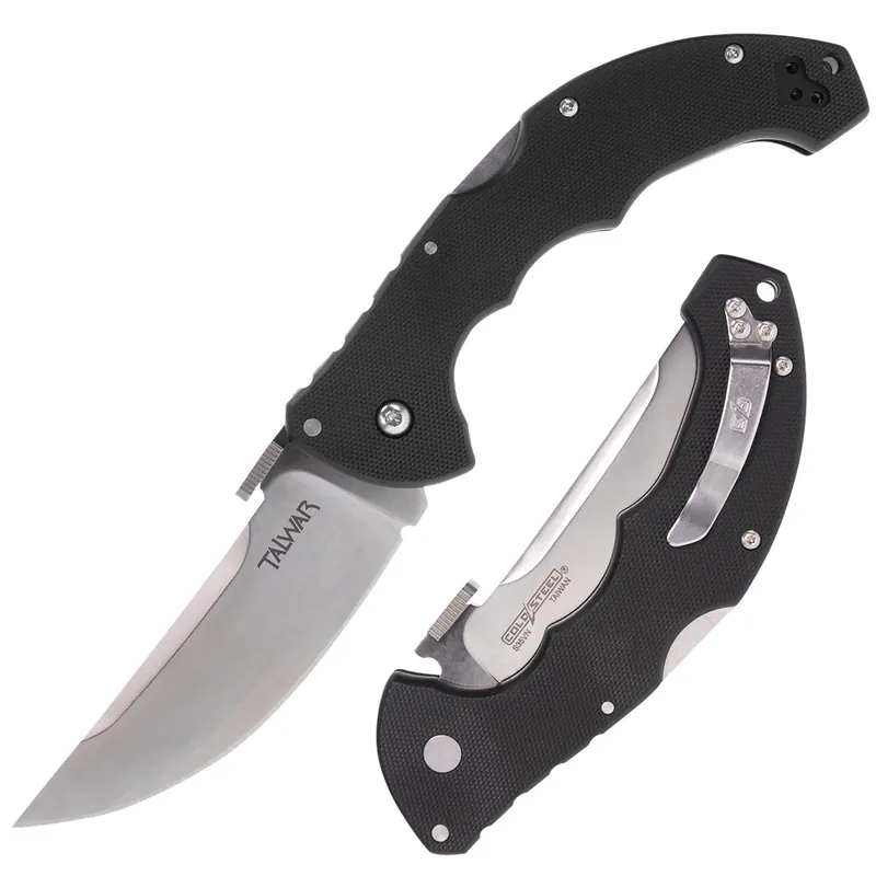 Cold Steel 4" Folding Straight Back Plain S35VN Blade 5.25" G10 Handle Includes Belt Clip