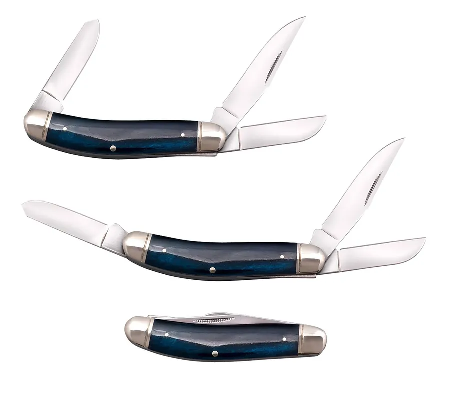 Cold Steel Gentleman‘s Stockman 2"/2.10"/2.50" Folding Clip/Sheepsfoot/Spey Plain 8Cr13MoV SS Blade