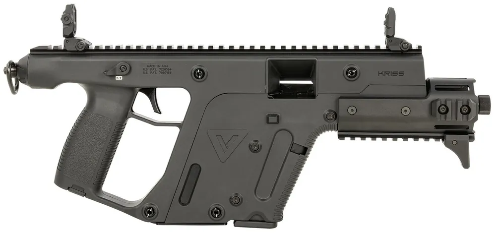 Kriss Vector Gen II SDP-Enhanced .45ACP 13+1 6.50" Threaded Polymer Frame Flip-Up Sights Pic Rails Hand Stop Black KV45PBL30