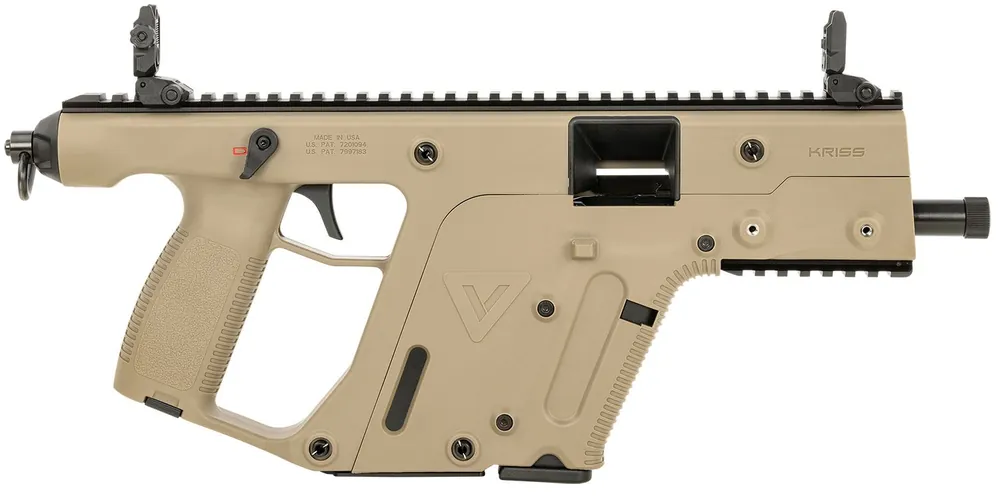 Kriss Vector Gen II SDP .45ACP 13+1 5.50" Threaded Barrel Polymer Frame Pic Rails Flip-Up Sights Sling Swivel FDE KV45PFD20