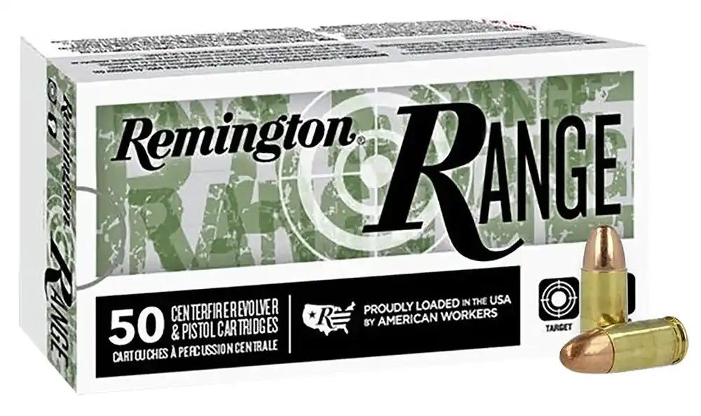 Remington Range 9mm Luger 124 Gr. Full Metal Jacket (FMJ) 50/Box