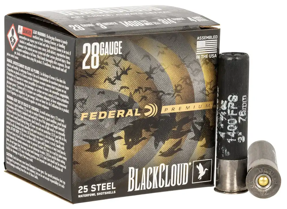 Federal Premium Black Cloud 28 Gauge 3" 3/4 oz 4 Shot 25 Per Box