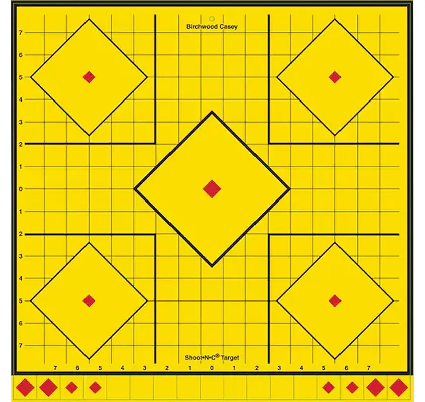 Birchwood Casey Long Range Yellow Sight-In Target 5/Pack