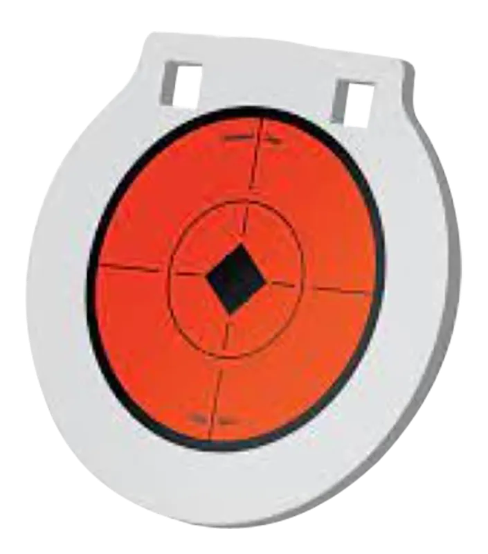 Birchwood Casey Round Steel Target Plate 6" Centerfire Rifle/Handgun Target Black/Red/White Steel Hanging