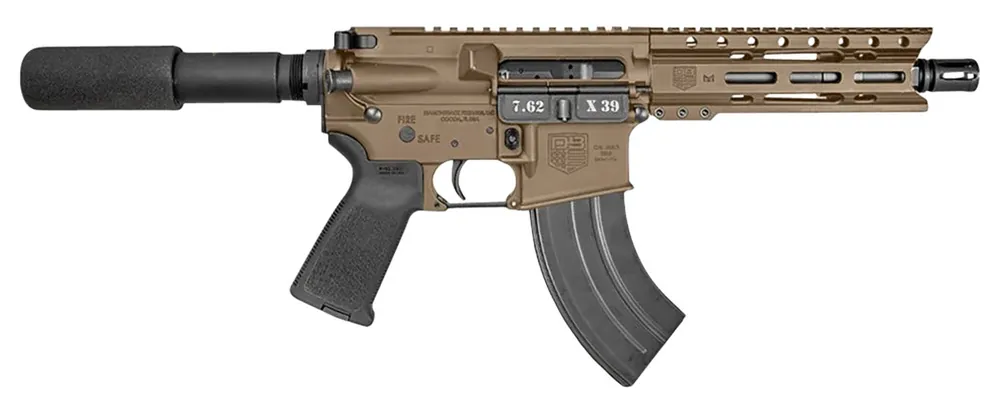 Diamondback DB15 7.62x39mm AR-15 Pistol 28+1 7" Flat Dark Earth Cerakote DB1912O061