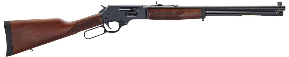 Henry Side Gate 360 Buckhammer 5+1 20", Blued Steel Barrel/Rec, American Walnut Furniture, Adj. Sights H009G-360BH