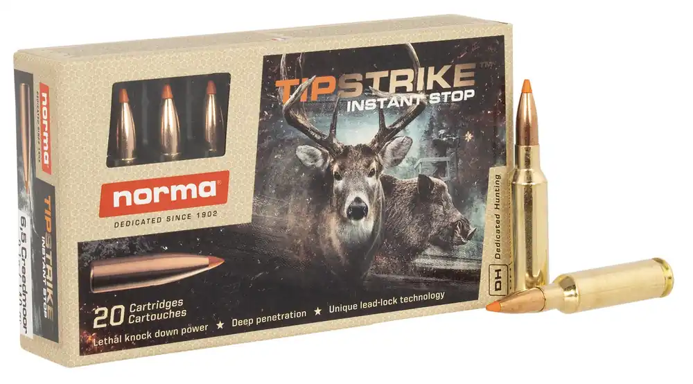 Norma Ammunition Dedicated Hunting Tipstrike 6.5 Creedmoor 140 Gr. 20/Box