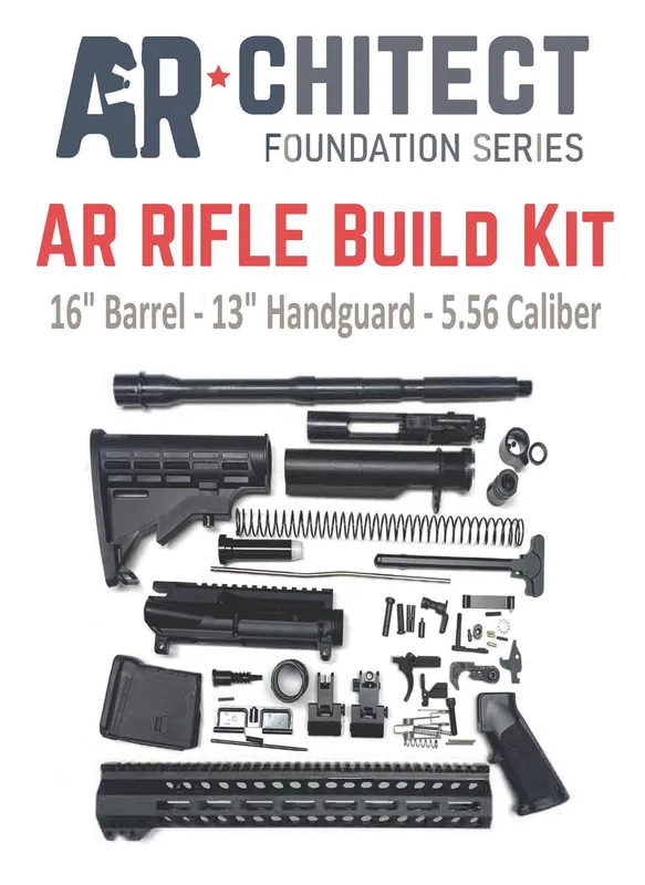 Bowden Tactical AR Rifle Build Kit Complete13" M-Lok Handguard Mil-Spec Parts Flip Up Sights