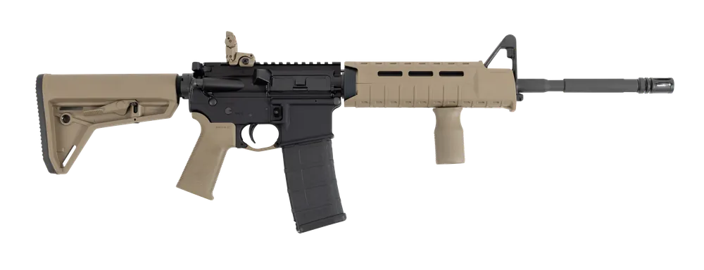 Colt Mfg M4 5.56 NATO 30+1 16.10" Blk Barrel Blk Alum Rec FDE Handguard/Grip Blk Adj Stk A2 Frt/MBUS Rear Sight CR6920MPSFDE