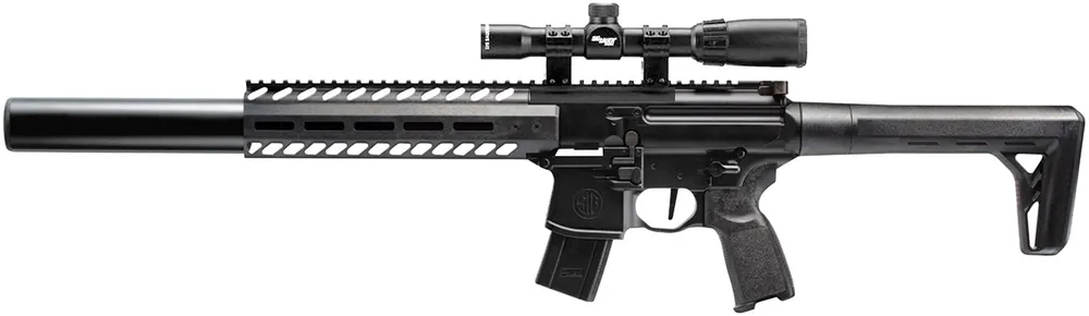 Sig Sauer Airguns MCX Air Gen 2 CO2 177 Pellet 18" 30rd, Black, M-LOK Handgaurd, Flat Trigger, C02 Storage QD Stock, Reduced Angle Grip, 1-4x24mm Scope