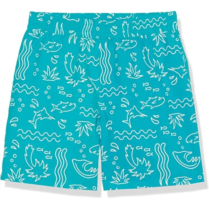 Columbia Boys‘ PFG Super Backcast Shorts-Ocean Teal Marlin Shores