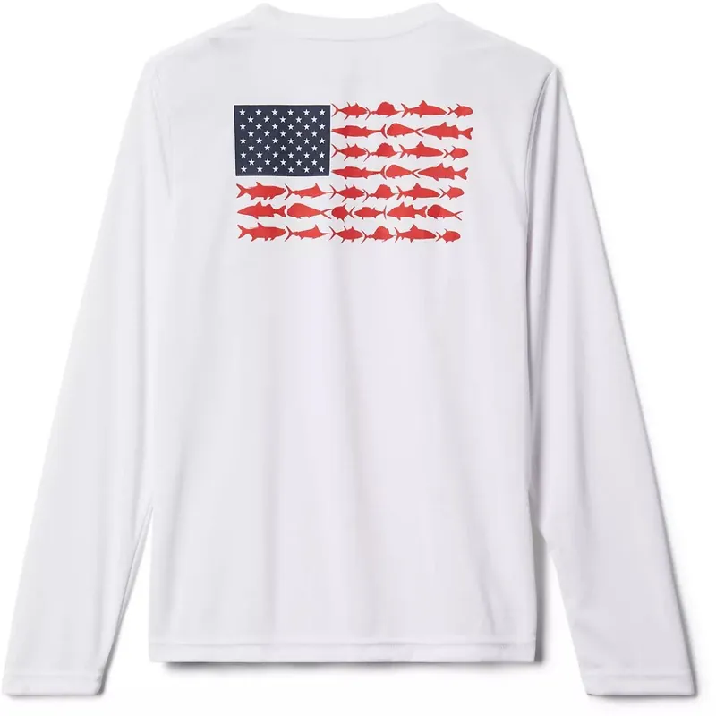 Columbia Boys‘ PFG Terminal Tackle Fish Flag L/S Shirt
