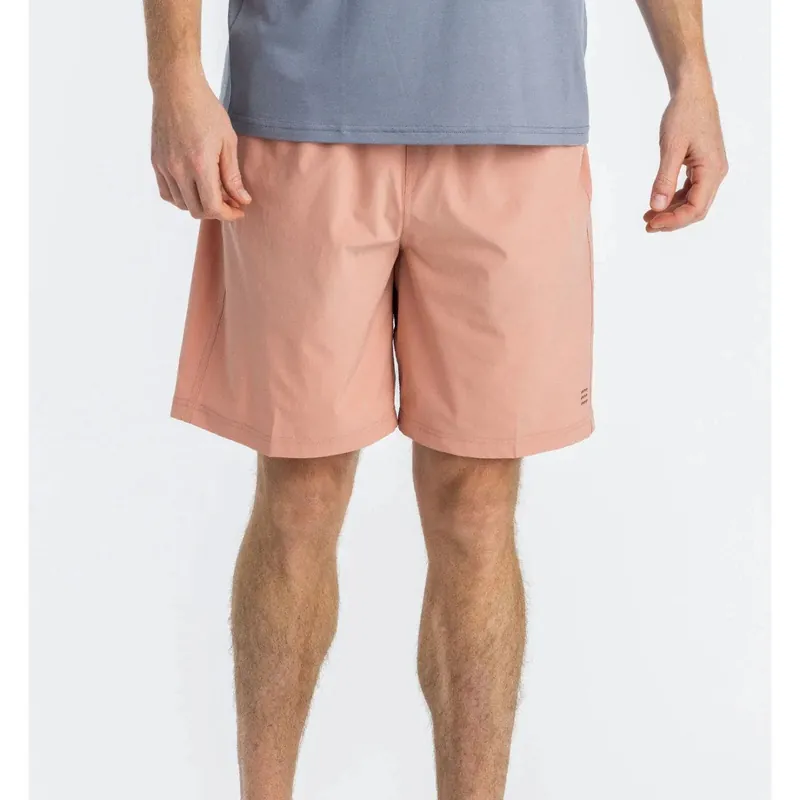 Free Fly Men’s Breeze 8” Shorts-Orange Dusk