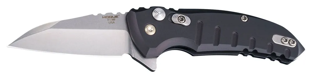 Hogue X1 MicroFlip 2.75" Folding Wharncliffe Plain Tumble Polish CPM 154 SS Blade
