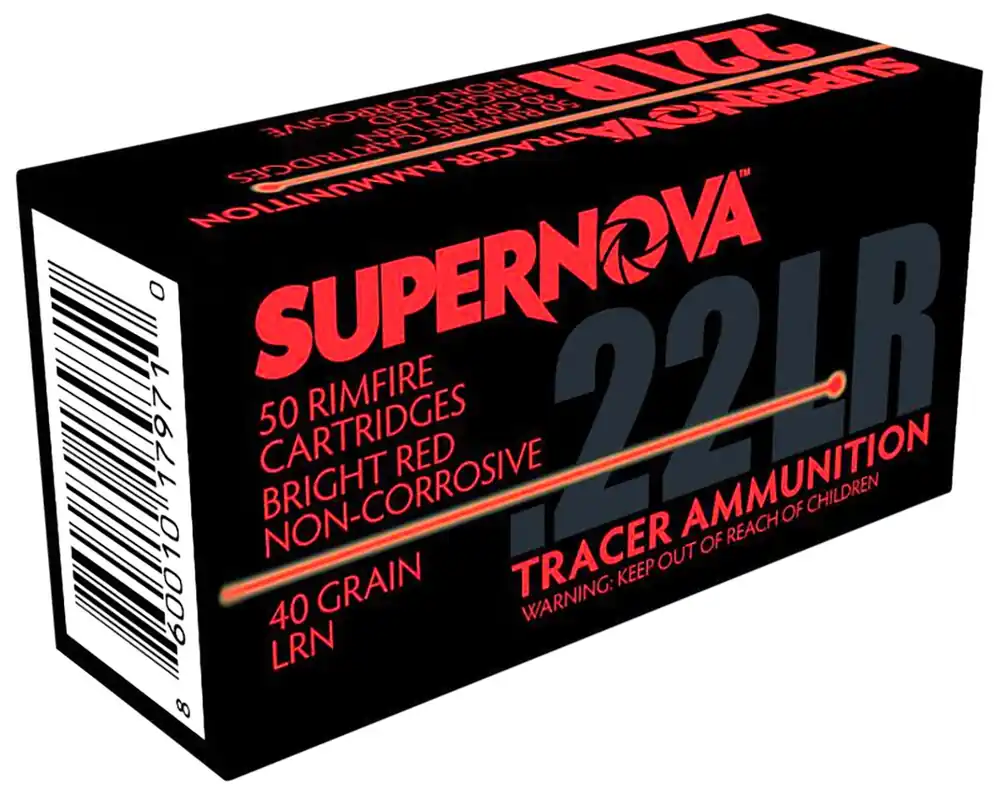 Supernova Red Tracer Non Corrosive 22 LR 40 Gr. Lead Round Nose 50/Box