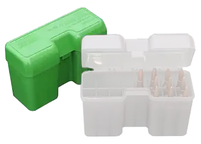 MTM Case-Gard Ammo Box Flip-Top 338 Cal Green Polypropylene 22rd