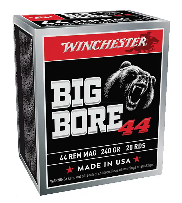 Winchester Ammo Big Bore 44 Rem Mag 240 Gr. Semi-Jacketed Hollow Point (SJHP) 20/Box