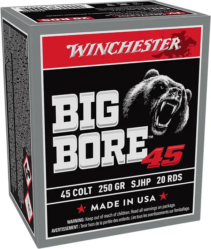 Winchester Ammo Big Bore 45 Colt (LC) 250 gr Semi-Jacketed Hollow Point (SJHP) 20 Rounds X45CBB