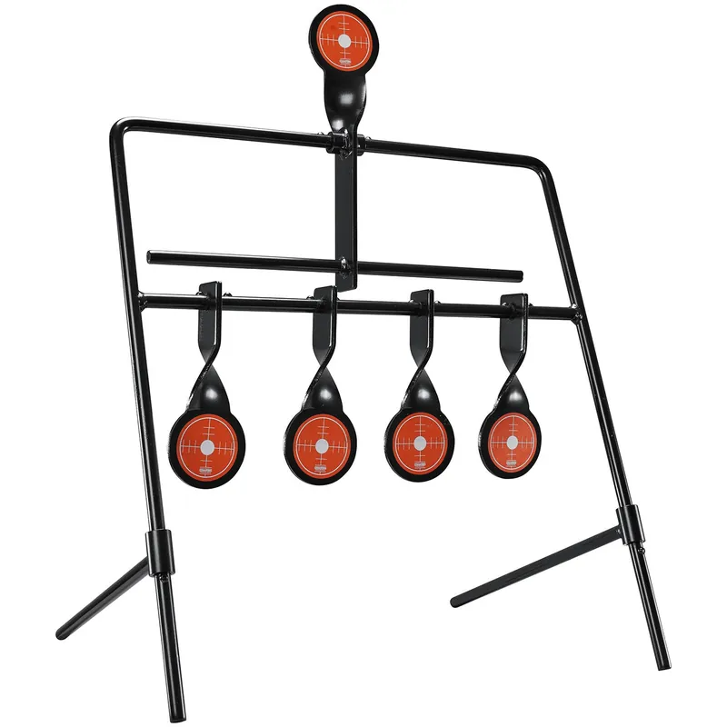 Champion Targets Gong Auto Reset Rimfire Black/Orange 6.83 lbs Standing 5 Targets