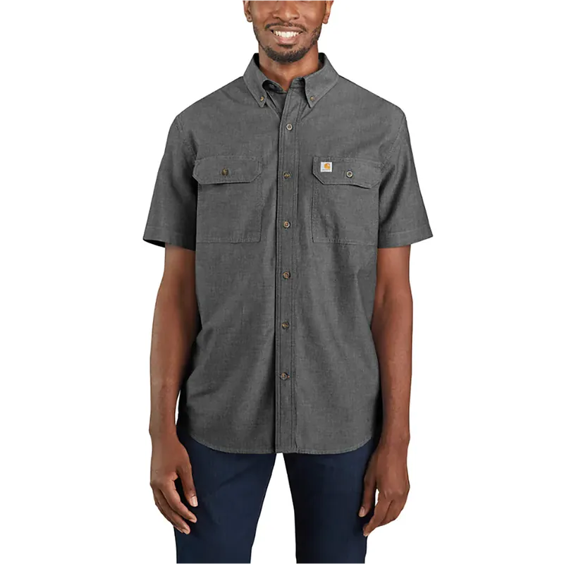 Carhartt Men’s Chambray Loose Fit S/S Shirt-Black