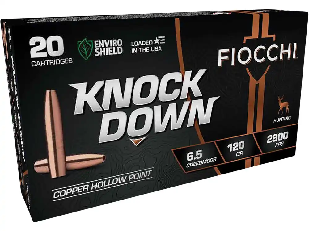 Fiocchi Knock Down Enviro Shield 6.5 Creedmoor 120 Gr. Hollow Point 20/Box