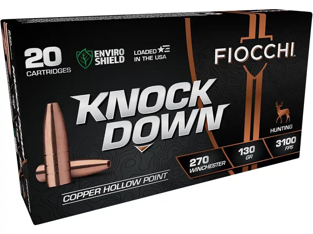 Fiocchi Knock Down Enviro Shield 270 Win 130 gr Hollow Point (HP) 20 Per Box