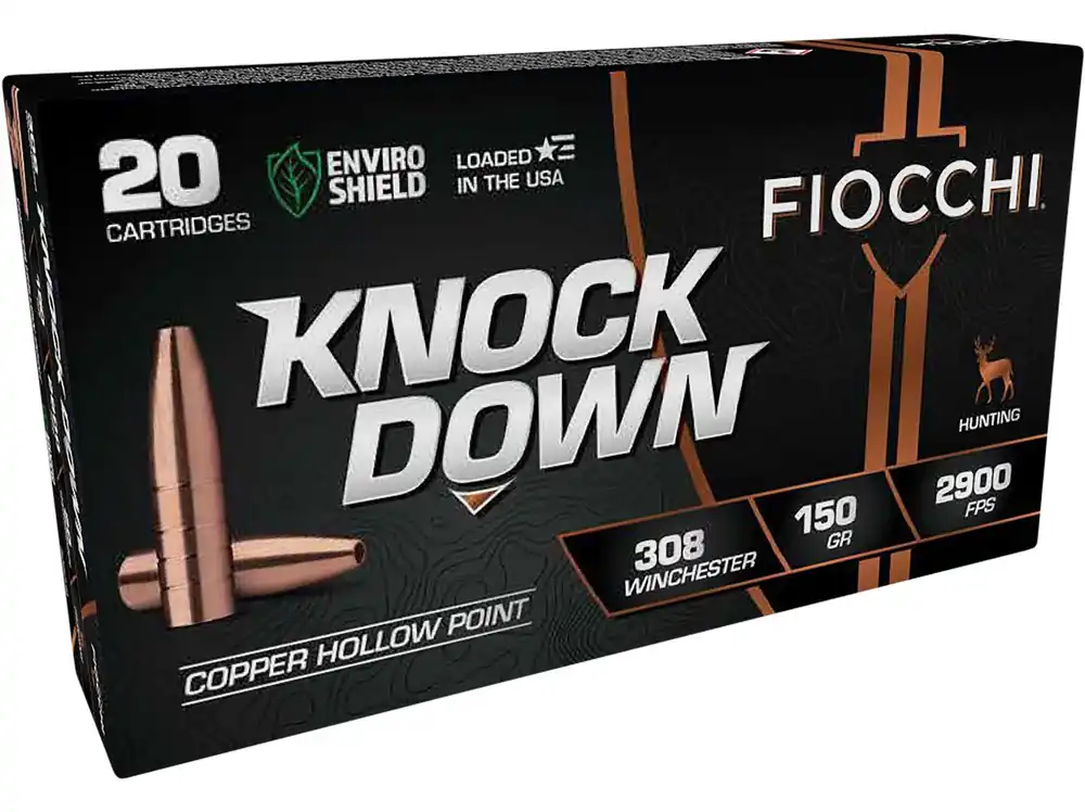 Fiocchi Knock Down Enviro Shield 308 Win. 150 Gr. Hollow Point 20/Box