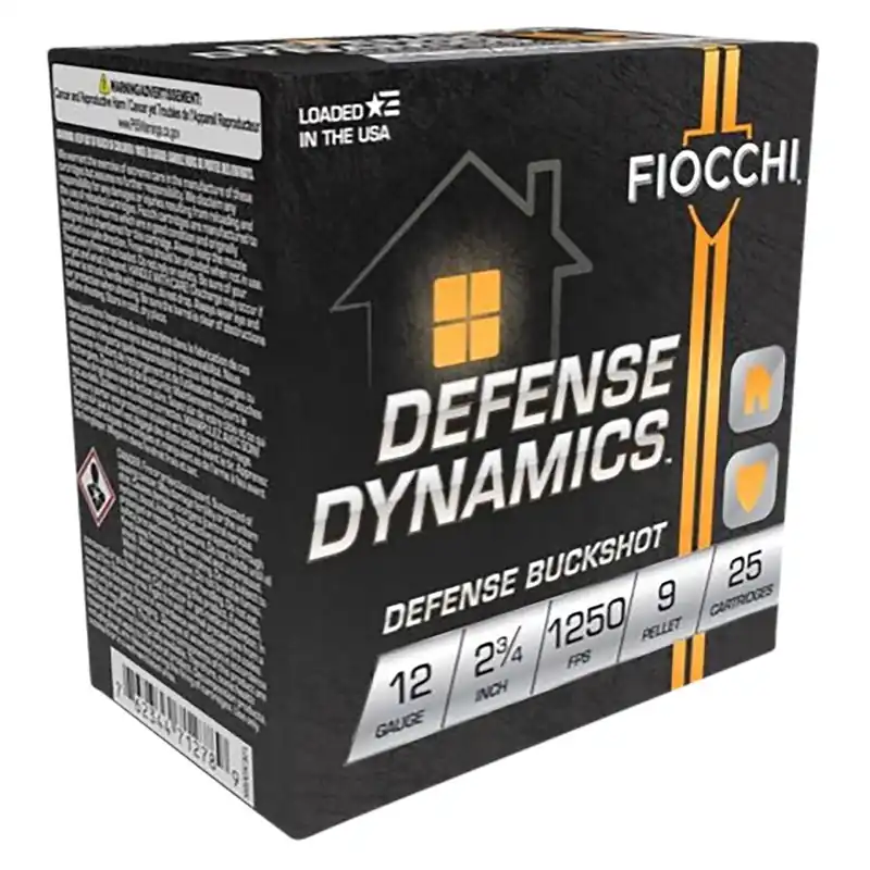 Fiocchi Defense Dynamics 12 Gauge 2.75" 00 Buckshot - 25/Box