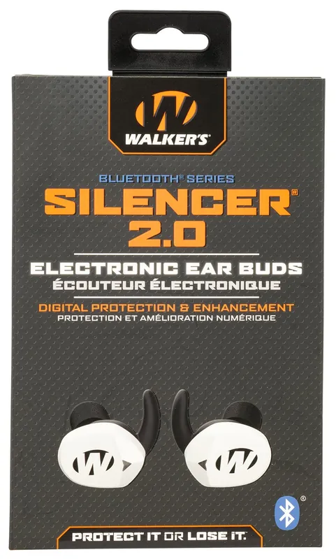 Walker‘s Silencer BT 2.0 Electronic Ear Buds White