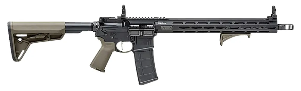 Springfield Armory SAINT Victor 5.56x45mm NATO Rifle 10+1 16", Black Rec, OD Green Magpul SL Stock & Grip, Flip-Up Sights, Includes Magpul Angled Grip STV916556GPLC