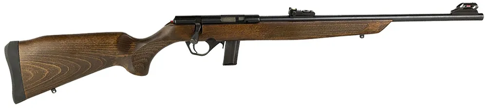 Rossi RB22 Bolt Action 22LR Rifle 10+1 18" Barrel Dovetail Base Stainless Steel Receiver Fiber Optic Sights Hardwood Monte Carlo Stock RB22L1811WD