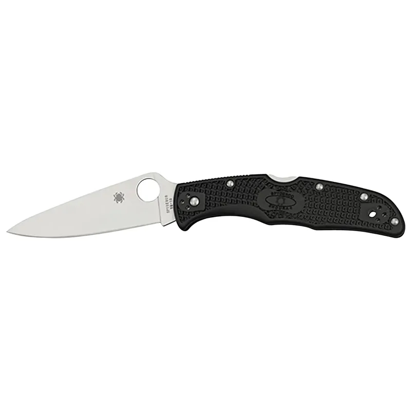 Spyderco Endura 4 Lightweight 3.75" Folding Plain Satin VG-10 SS Blade Purple Bi-Directional Texturing FRN Handle