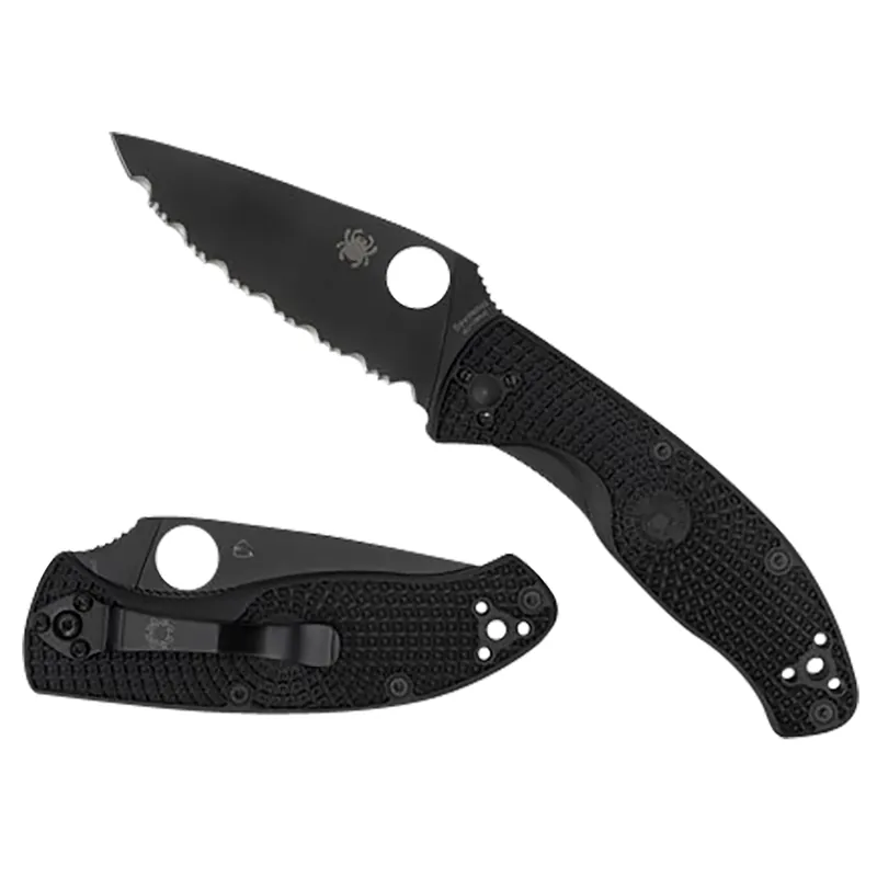 Spyderco Tenacious Lightweight 3.39" Folding Plain Black Oxide SS Blade