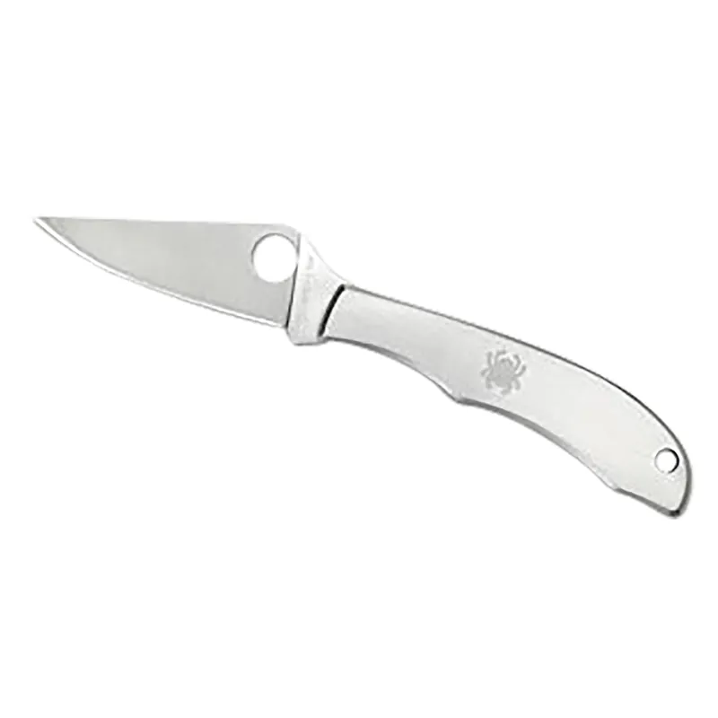 Spyderco Honeybee 1.63" Folding Plain Satin SS Blade Satin Stainless Steel Handle