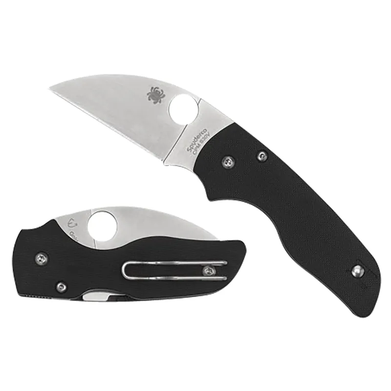 Spyderco Lil‘ Native 2.44" Folding Wharncliffe Plain CPM S30V SS Blade Black Textured G10 Handle