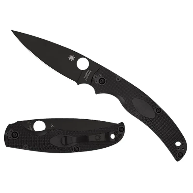 Spyderco Native Chief Lightweight 4.02" Folding Plain Black DLC CTS BD1N SS Blade