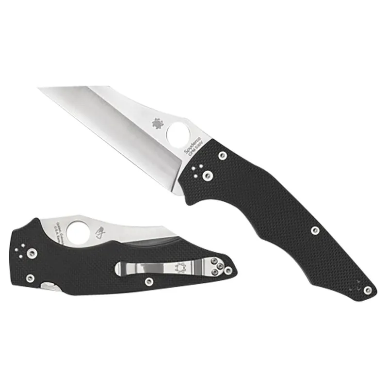 Spyderco YoJumbo 3.98" Folding Wharncliffe Plain Stonewashed CPM S30V SS Blade
