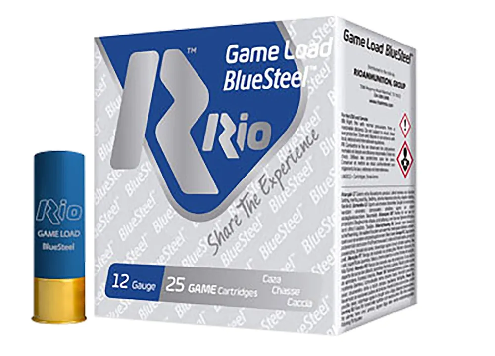 Rio Ammunition Game Load BlueSteel 12 GA 2.75" 1-1/8 oz. 5 Shot 25/Box