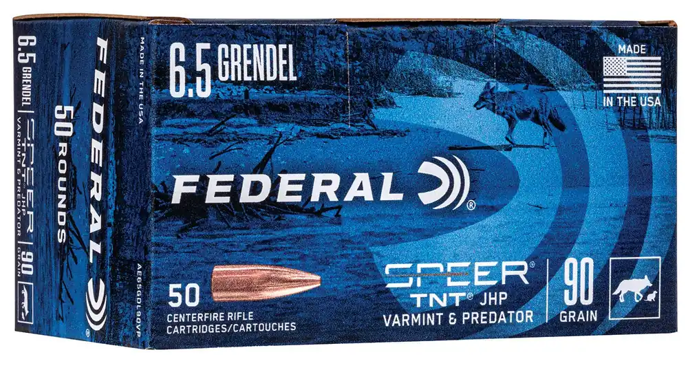 Federal American Eagle Varmint & Predator 6.5 Grendel 90 Gr. JHP 50/Box