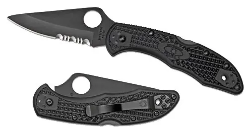 Spyderco Delica 4 Folder 2.88" VG-10 Black Blade FRN Black Handle