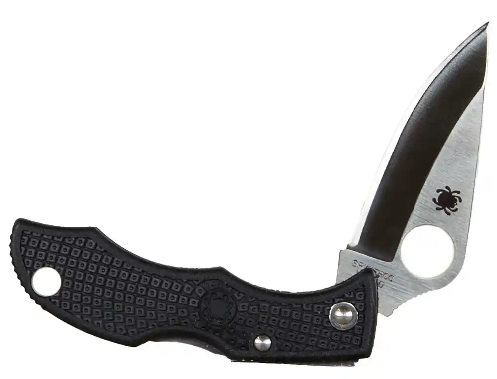 Spyderco Ladybug 3 1.94" Folding Clip Point Plain VG-10 Stainless Steel Blade FRN Black Handle