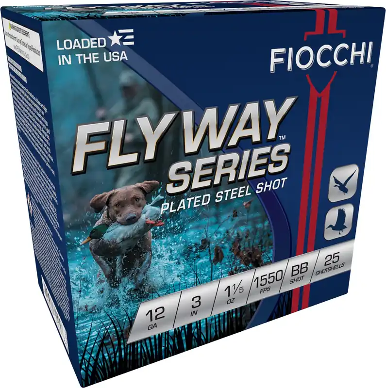 Fiocchi Flyway Waterfowl 12 Gauge 3" 1 1/5 oz BB Shot 25 Per Box