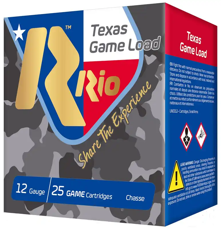 Rio Ammunition Top Game Texas Game Load 12 GA 2.75" 1-1/4 oz. 8 Shot 25/Box